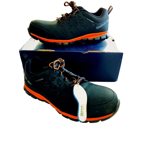 Reebok Sublite Cushion Blk/Orange‎ Comp Toe RB4050 Work Shoe USM-7W W-9W main image 6